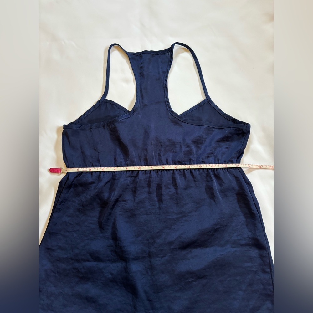 Kirra Sheer Camisole Spaghetti Strap Tank Top Navy Blue Small W/ Lace Lingerie - Picture 9 of 9